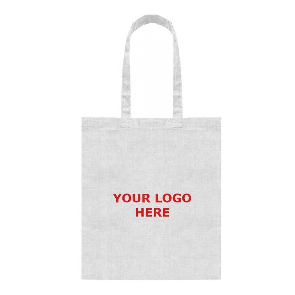 Long Handle Logo Printed Bamboo Totes