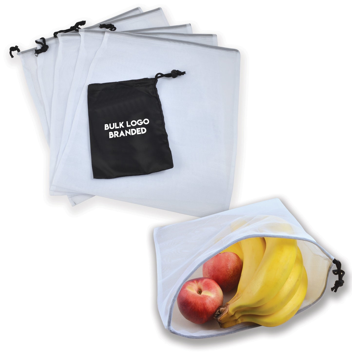 Produce Bags in Logo Printed Pouches