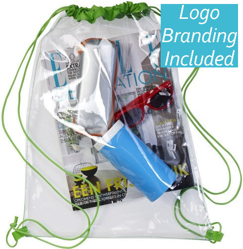 PVC Clear Promotional Drawstring Bags