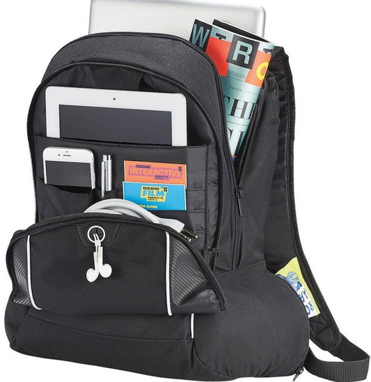 Logo Emblazoned Computer Compartment Backpacks