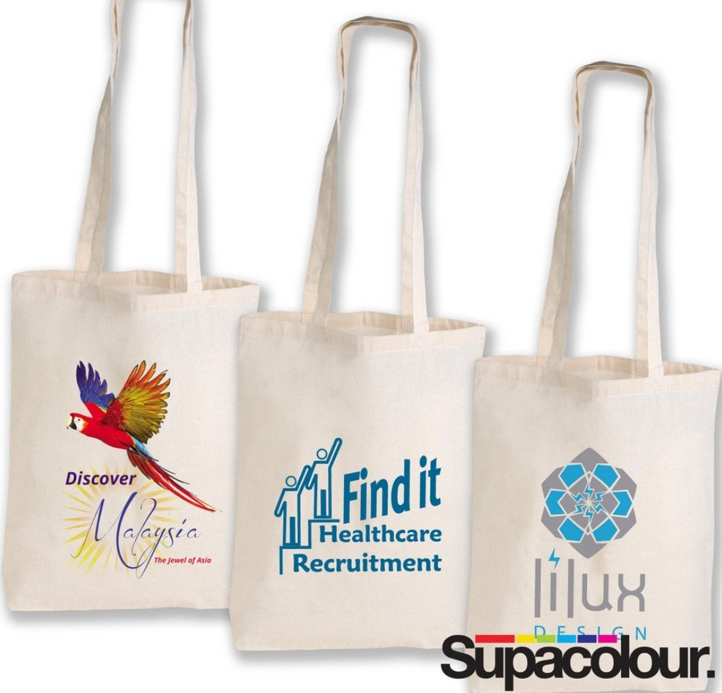 Multi Colour Long Handle Canvas Totes